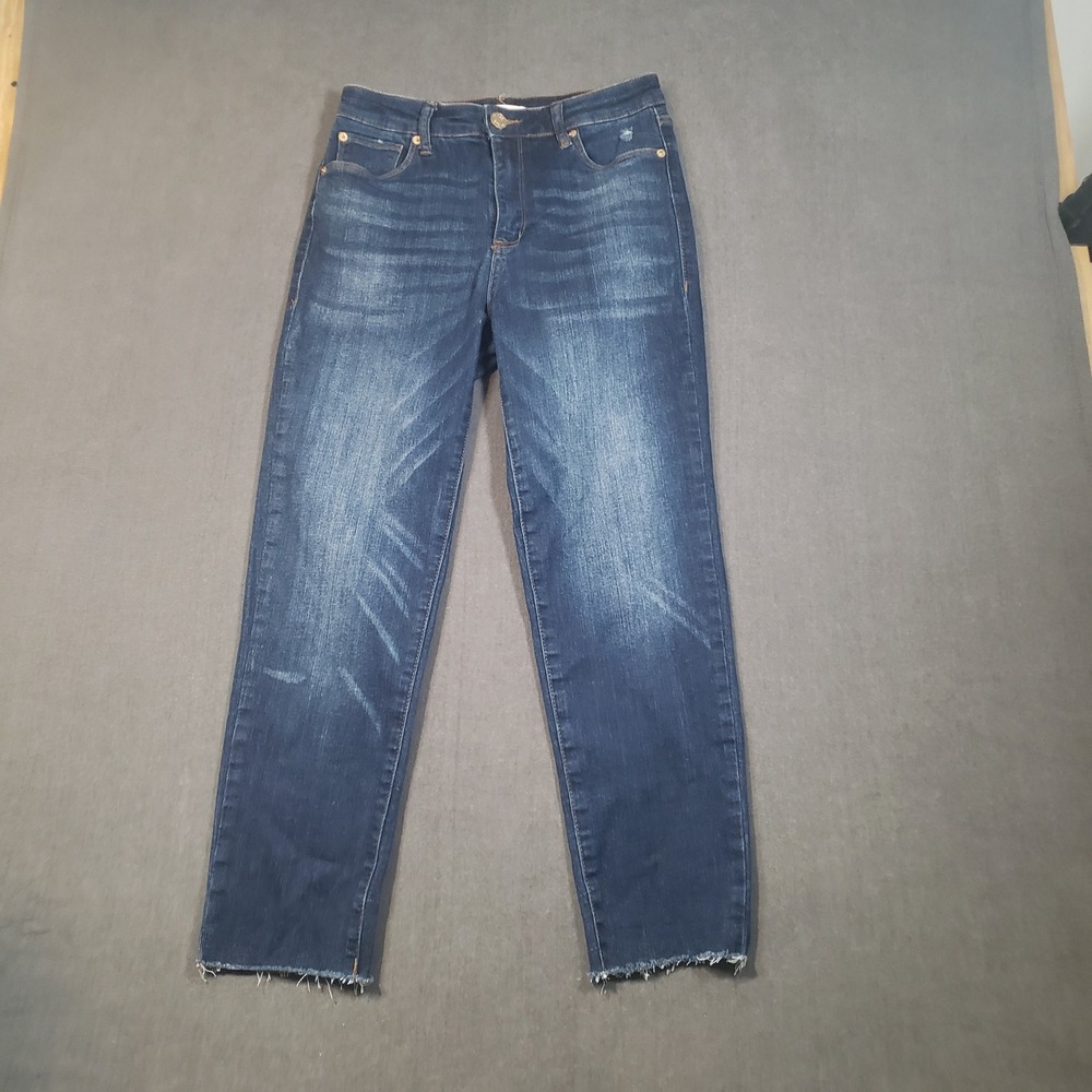 STS Blue Caroline High Rise Jeans Womens 28 Blue Slim Straight Raw Hem